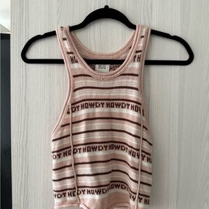 Women's Pink Striped Tank Top